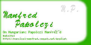 manfred papolczi business card